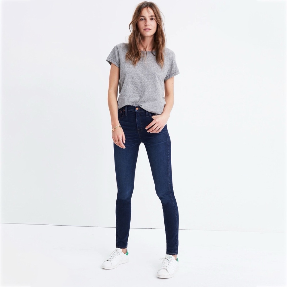 Madewell 10" High-Rise Skinny Jeans in Hayes Wash